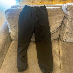 Black lined athleta girl joggers